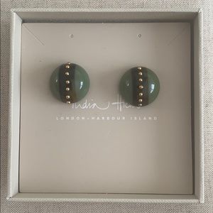 India Hicks- Camo Button earrings